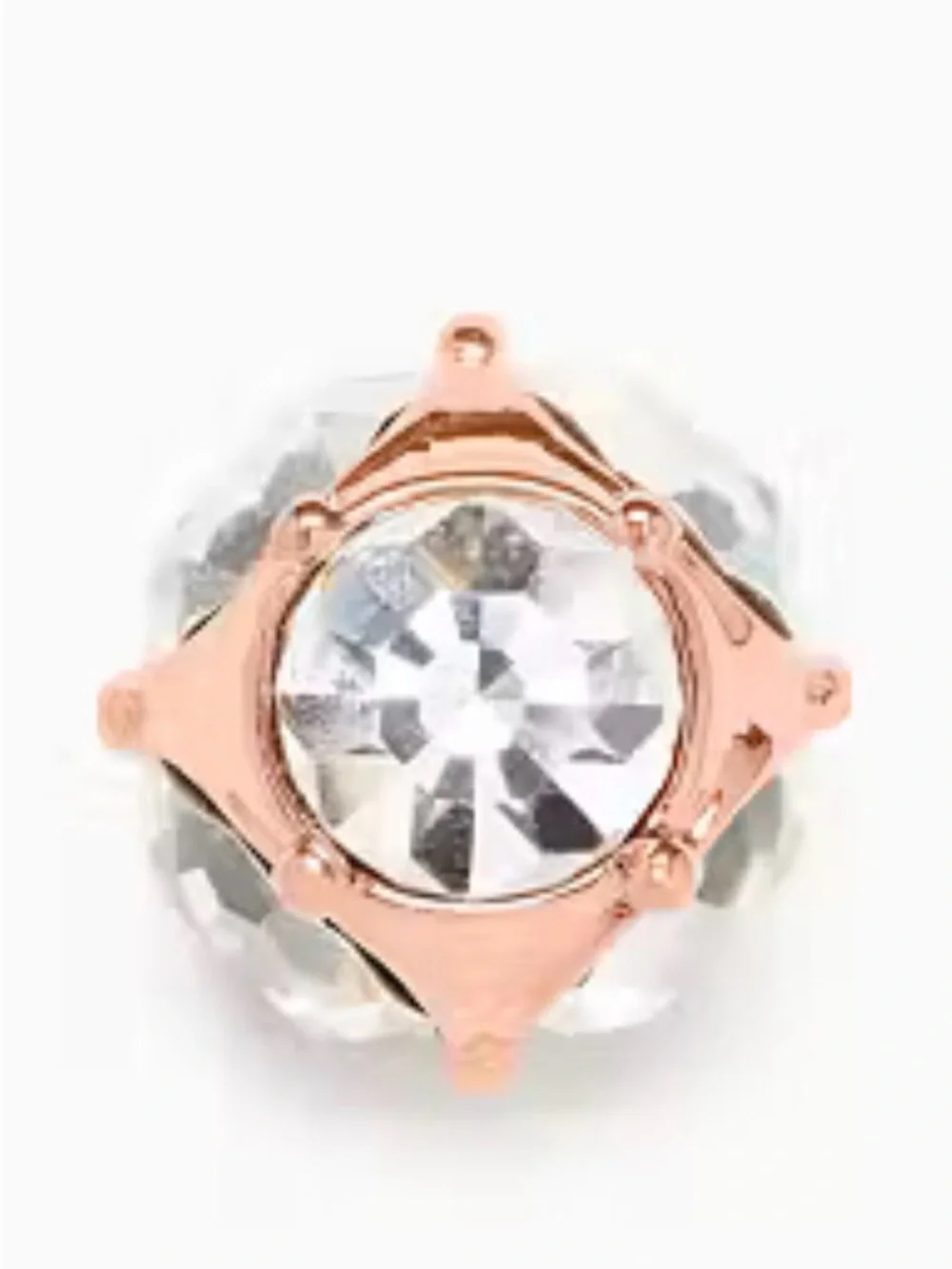 NWT kate spade Rose Gold and Clear Crystal Stud Earrings